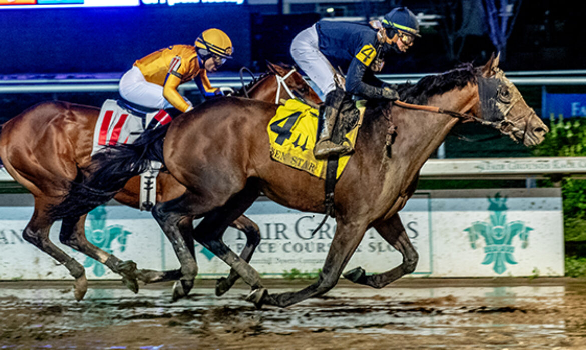 Sierra Leone winning the Risen Stakes at Fair Grounds in horse racing action