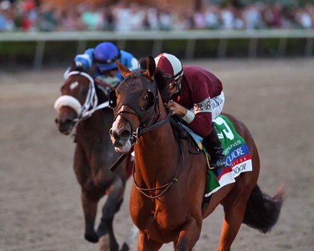 Dornoch winning the Fountain of Youth Stakes at Santa Anita