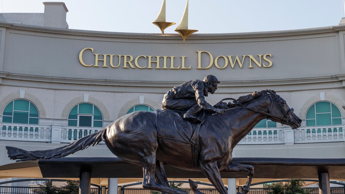Front of Churchill Downs ahead of the 150th Kentucky Derby