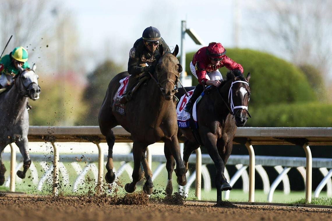 Sierra Leone winning the Blue Grass Stakes at Keeneland