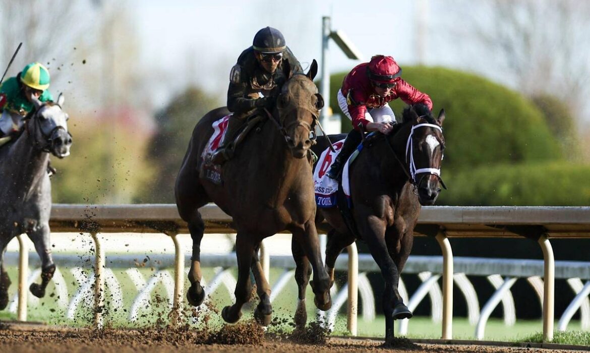 Sierra Leone winning the Blue Grass Stakes at Keeneland