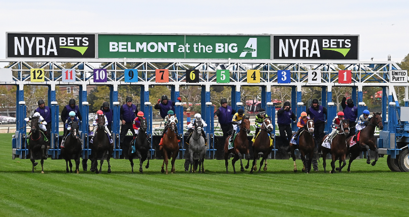 Horse racing at Belmont at Aqueduct