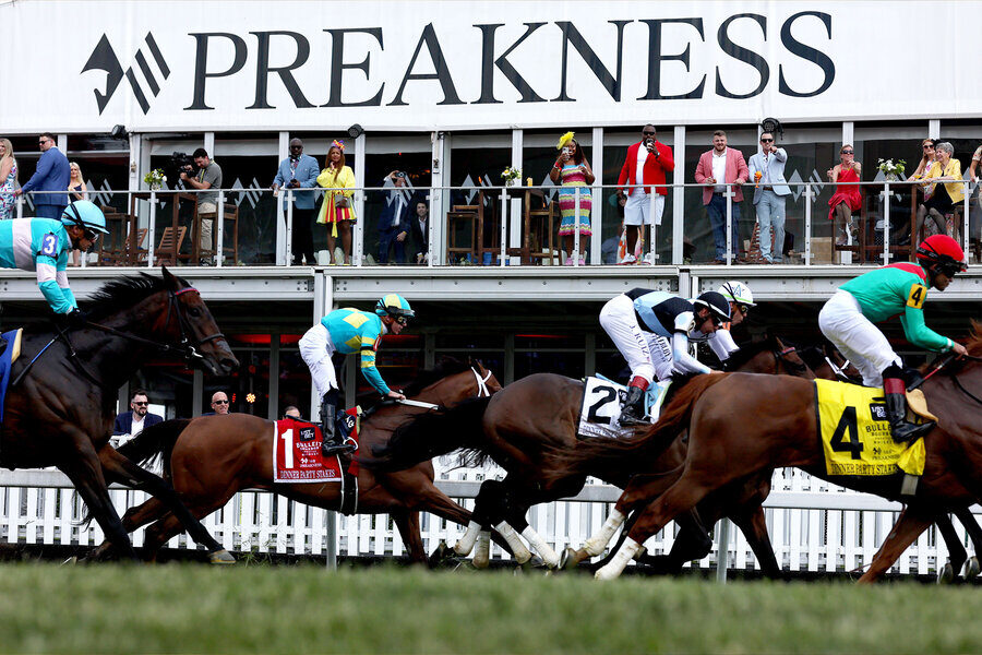 Preakness race at Pimlico