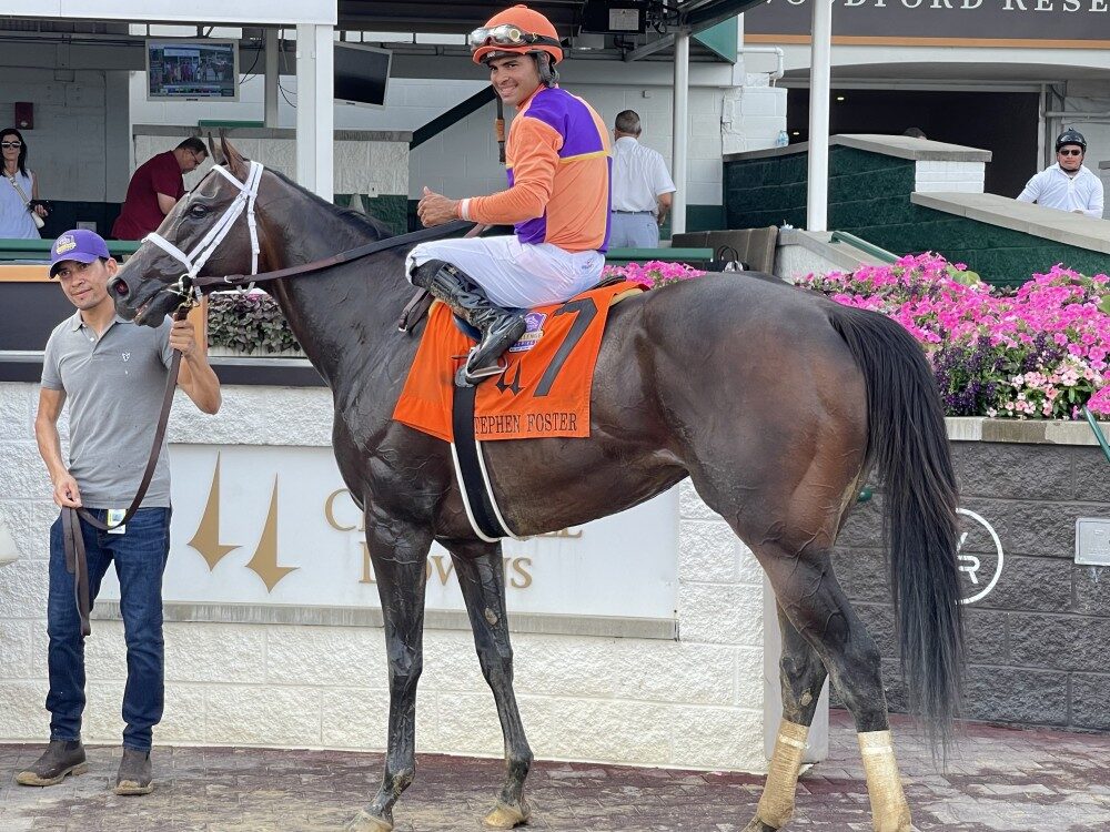 Kingsbarns after winning the Stephen Foster Stakes at Churchill Downs