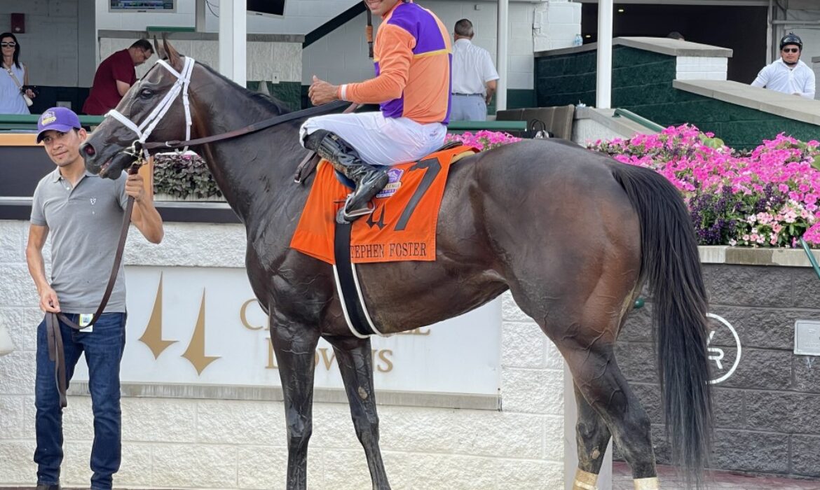 Kingsbarns after winning the Stephen Foster Stakes at Churchill Downs