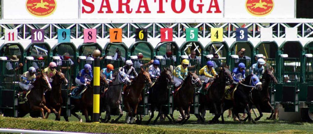 Horse racing at Saratoga in New York