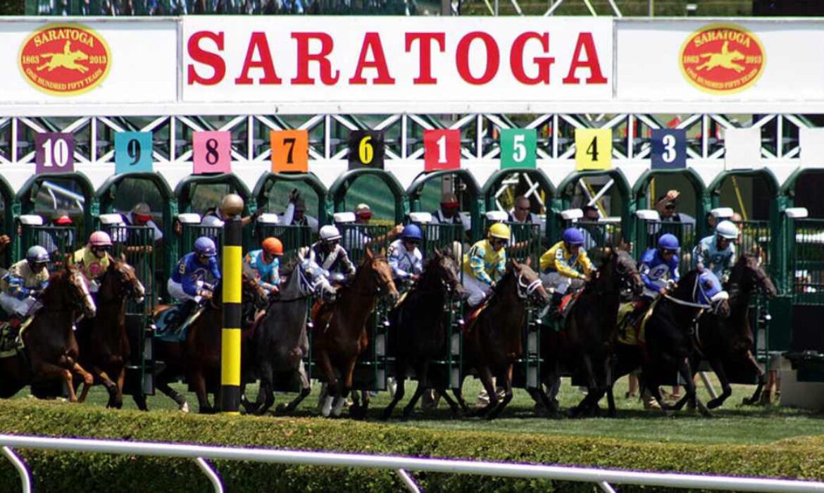 Horse racing at Saratoga in New York