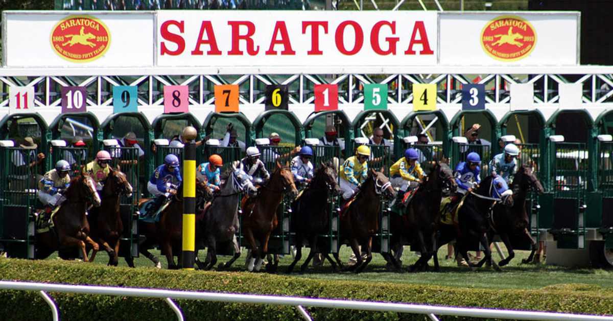 Horse racing at Saratoga in New York