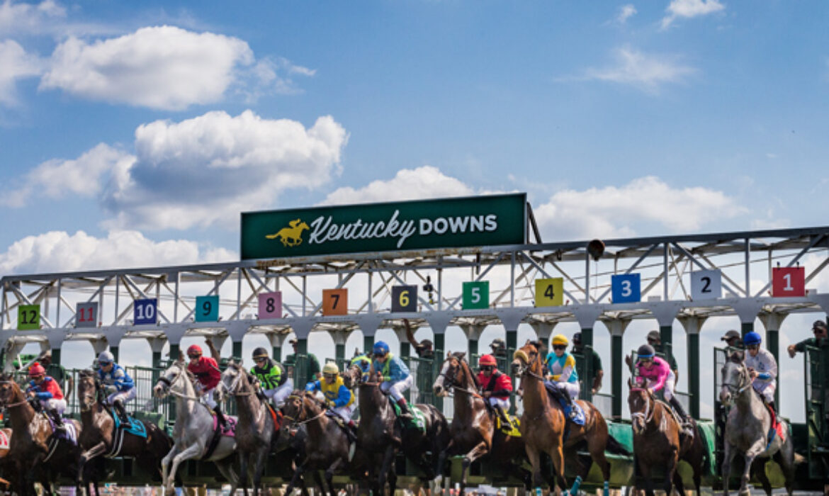 Kentucky Downs starting gate horse racing