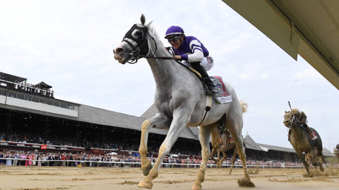 Arthur's Ride winning the Whitney Stakes at Saratoga